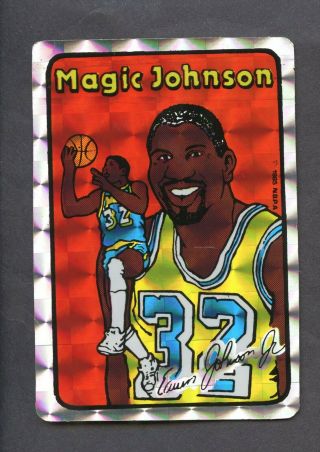 1985 Prism Jewels Sticker Magic Johnson Los Angeles Lakers Hof