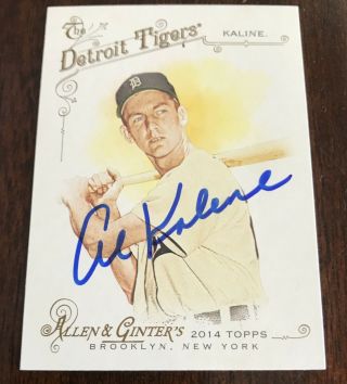 Al Kaline Auto Signed 2014 Topps Allen & Ginter Baseball 208 Detroit Tigers