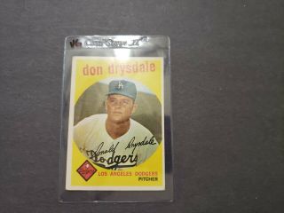 1959 Topps Los Angeles Dodgers Don Drysdale Baseball Card 387,  Vg