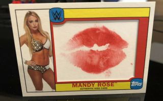 2016 Topps Wwe Heritage Mandy Rose Kiss Card /99 Very Rare Silver Parallel /50