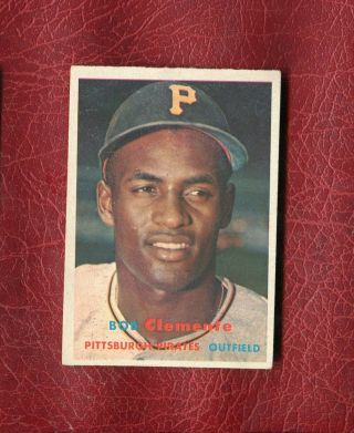 1957 Topps 76 Roberto Clemente (hof) Pittsburgh Pirates Vg - Ex,  / Ex