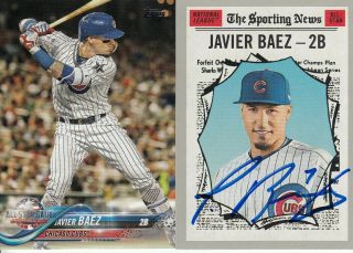 Javier Baez 2018 Topps Chicago Cubs All - Star World Champion 2b Card With Extra