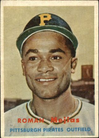 1957 Topps Pittsburgh Pirates Baseball Card 362 Roman Mejias Rc - Ex - Mt