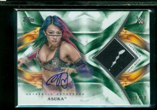 39/50 Asuka 2019 Topps Wwe Undisputed Green Shirt Relic Auto Autograph