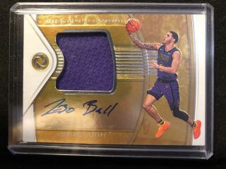 2018 - 19 Opulence Lonzo Ball Precious Swatch Signatures Patch Auto Lakers 40/49