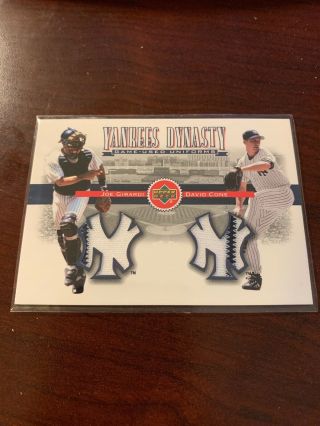 2002 Yankee Dynasty Game Jersey - David Cone Joe Girardi Yankees Bv $25