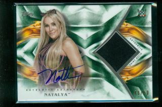 46/50 Natalya 2019 Topps Wwe Undisputed Green Shirt Relic Auto Autograph