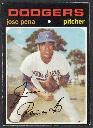1971 Opc O Pee Chee Baseball 693 Jose Pena Dodgers Exnm