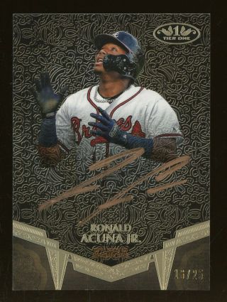 2019 Topps Tier One Ronald Acuna Jr Break Out Auto D/25 Atlanta Braves