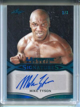 2019 Leaf Ultimate Sports Mike Tyson Auto Autograph Ed 1/3