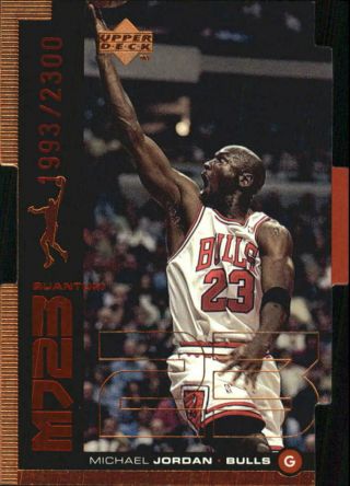 1998 - 99 Upper Deck Mj23 Bronze Bulls Basketball Card M20 Michael Jordan /2300
