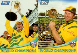 2000 Topps Acb Gold Cricket Trading Cards Promo Set (2) - - Rare