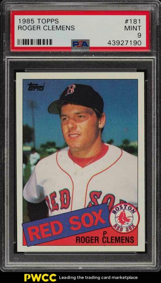1985 Topps Roger Clemens Rookie Rc 181 Psa 9 (pwcc)