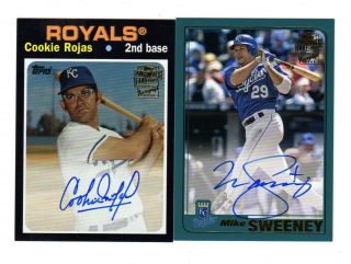 2019 Topps Archives Kansas City Royals Cookie Rojas,  & Mike Sweeney Autographs