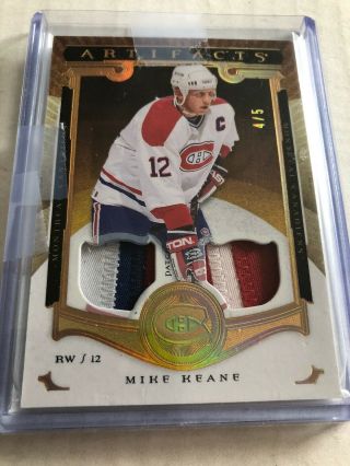 2015 - 16 Ud Artifacts Gold Mike Keane Patch/patch 3clr Montreal Canadien 4/5