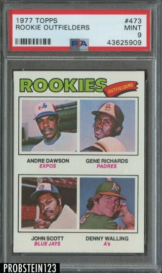 1977 Topps 473 Andre Dawson Expos Rc Rookie Hof Psa 9