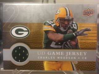 Charles Woodson 2008 Upper Deck First Edition Game Jersey Patch Relic Ud Gu