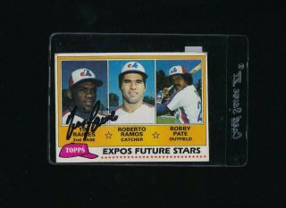 1981 Topps 479 Tim Raines Signed Autograph Rookie Rc Hof Expos Value