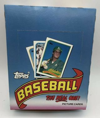 1989 Topps Baseball Card Rack Pack Box (24ct).