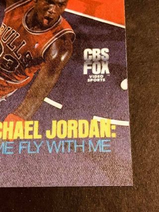 1989 Michael Jordan CBS/FOX Come Fly With Me RARE BLANK BACK VHS NBA Card 5