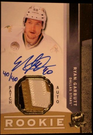 2012 - 13 Upper Deck The Cup - Ryan Garbutt Rookie Patch And Autograph 40/40
