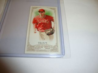 2012 - Mike Trout Topps Allen & Ginters Mini S.  P.  140.  Rare Card 1 Hot 2nd Yr
