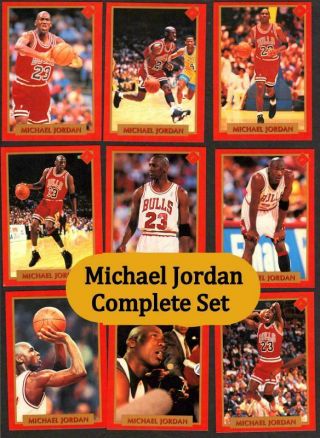 Michael Jordan Chicago Bulls 1991 Tuff Stuff Jr Complete Card Set (9) L 37