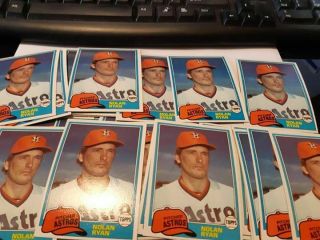 50 Count 1981 Topps Nolan Ryan 240,  Direct From Vending Boxes,  No Wax/gum Stain