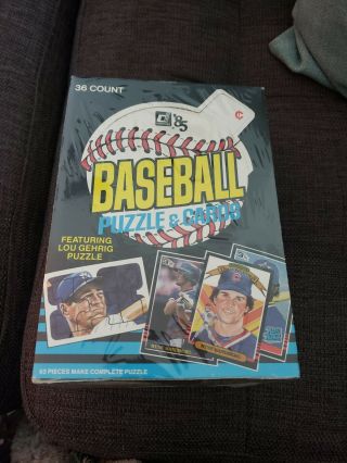 1985 Donruss Baseball Wax Card Box 36 Packs Case Fresh Minty Box