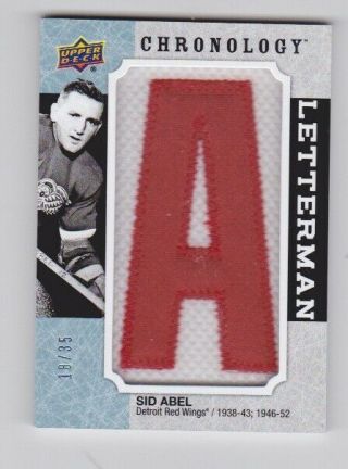 2018/19 Chronology Letterman Sid Abel 18/35 Red Wings Letter A
