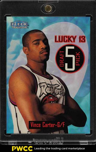 1998 Fleer Tradition Lucky 13 Vince Carter Rookie Rc 5 (pwcc)
