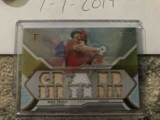 2018 Topps Triple Threads " Grand Birthday " Mike Trout Jersey Relic Sp D 7/27