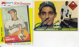 Sandy Koufax 1982 Topps Los Angeles Dodgers Hof World Champion Card With Extra