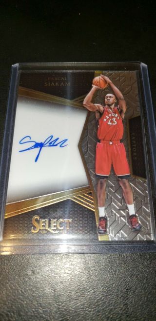 2016 - 17 Select Pascal Siakam Rc Rookie On - Card Auto 
