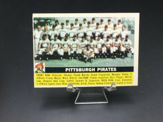 1956 Topps Pittsburgh Pirates Team Card (gray Back) Ex - Mt/nm 121