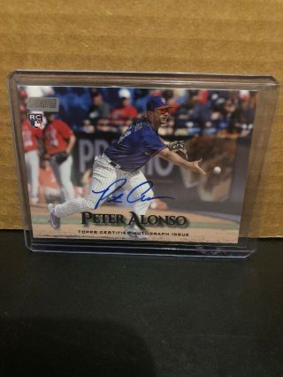 2019 Pete Alonso Rookie Card Auto From Stadium Club