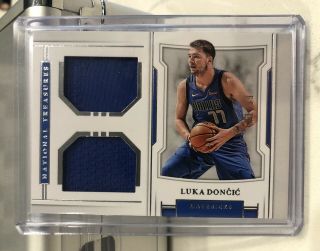 2018 - 19 Luka Doncic National Treasures Rookie Dual Jersey /99 Roy