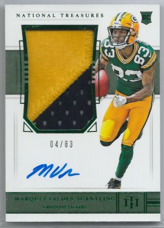 Marquez Valdes - Scantling 2018 National Treasures Rpa /83 Rc Patch Auto Packers
