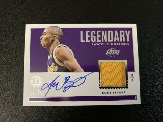 2107 - 18 Encased Kobe Bryant Legendary Swatch Signatures - Game Worn 12/49