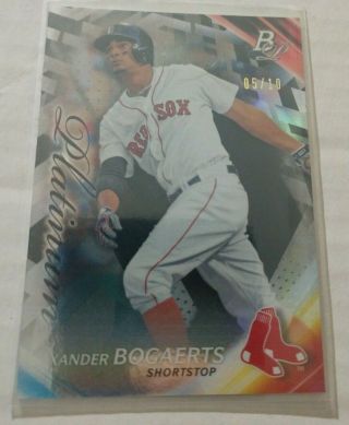 Xander Bogaerts 2017 Bowman Platinum Black Platinum Boston Red Sox 05/10