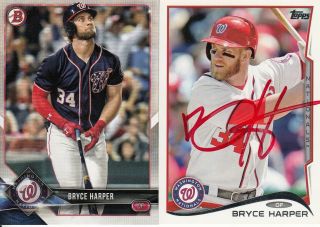 Bryce Harper 2018 Topps Washington Nationals Mvp Outfielder Card With Extra