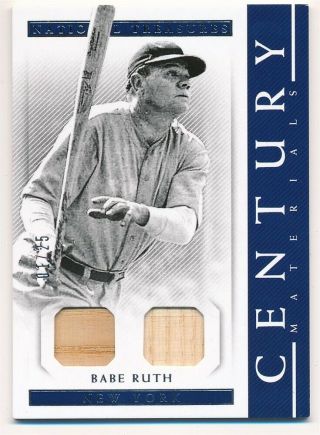 Babe Ruth 2018 National Treasures Century Dual Yankees Game Bat Sp 01/25 $600,
