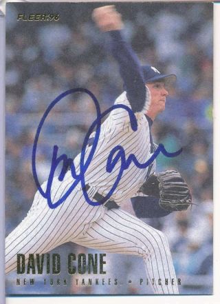 1996 Fleer David Cone 181 In Person Signed Auto Autograph As200