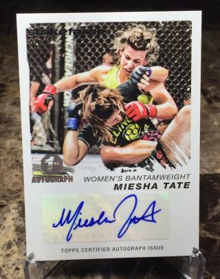 2011 Topps Ufc/moment Of Truth Miesha Tate (1st Auto) Rc/rookie Card Rare