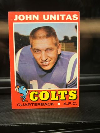 1971 Topps 1 Johnny Unitas Baltimore Colts Indianapolis