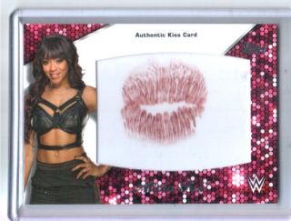 Wwe Alicia Fox 2016 Topps Then Now Forever Authentic Divas Kiss Card Sn 76 Of 99