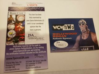 Rare 1998 Topps WCW nWo Hollywood Hulk Hogan Autograph Auto Jsa Authenticated 3