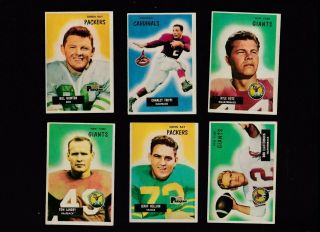 6 - 1955 Bowman Football Cards - Exc Cond - Breaking Set - Trippi - Landry - Rote - Jerry - Bob