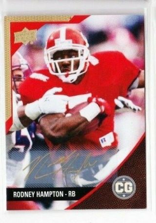 2014 Upper Deck Conference Greats Rodney Hampton Gold Ink Auto Giants Georgia Ms