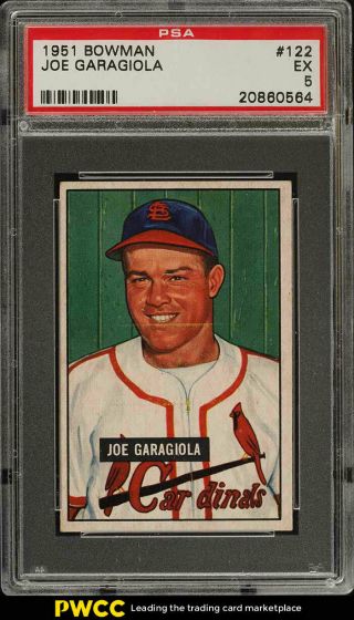 1951 Bowman Joe Garagiola Rookie Rc 122 Psa 5 Ex (pwcc)